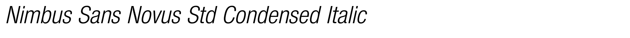 Nimbus Sans Novus Std Condensed Italic image